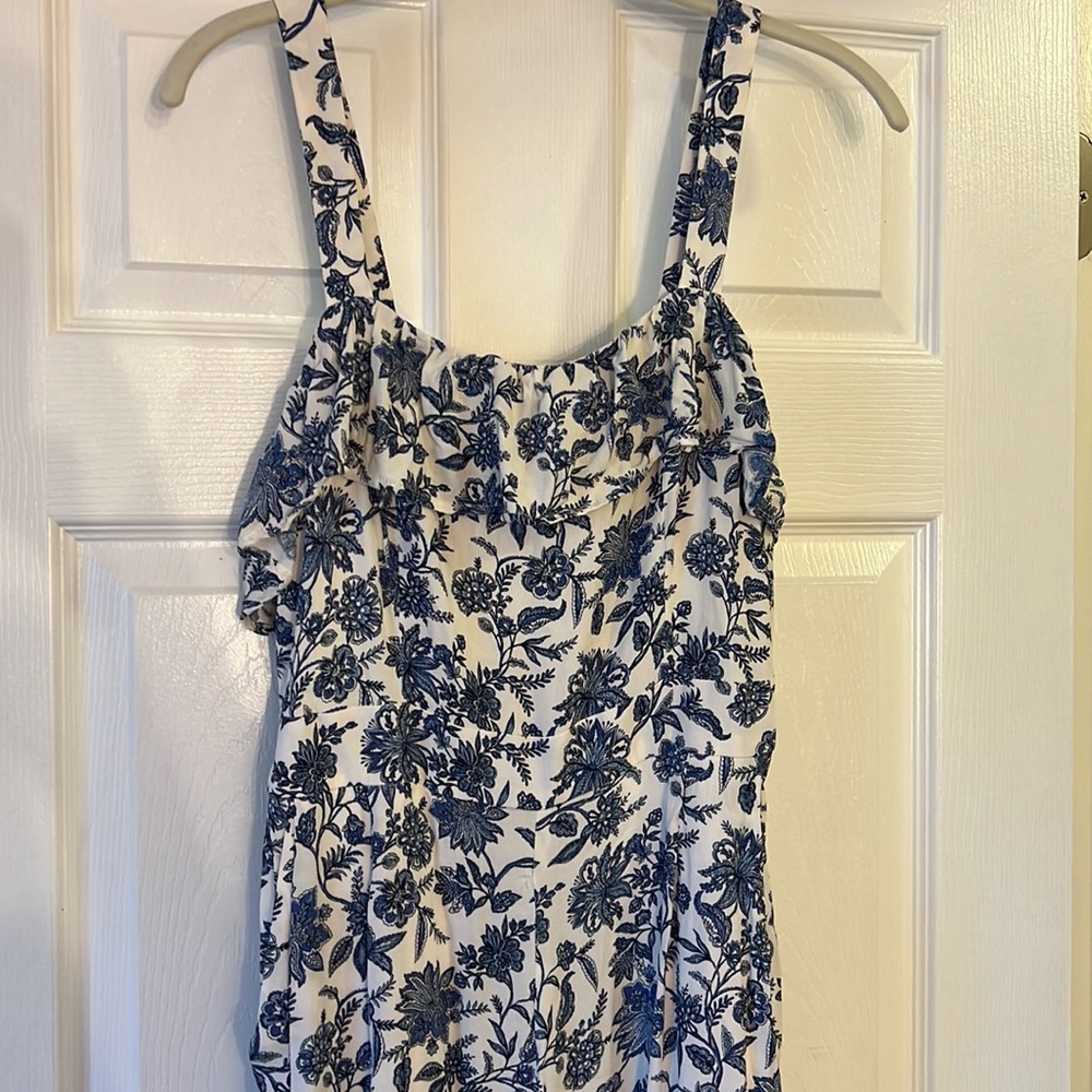 LOFT Floral Paisley Jumpsuit Size 4